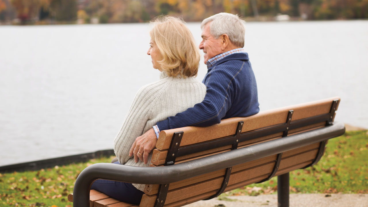 Senior couple outdoors